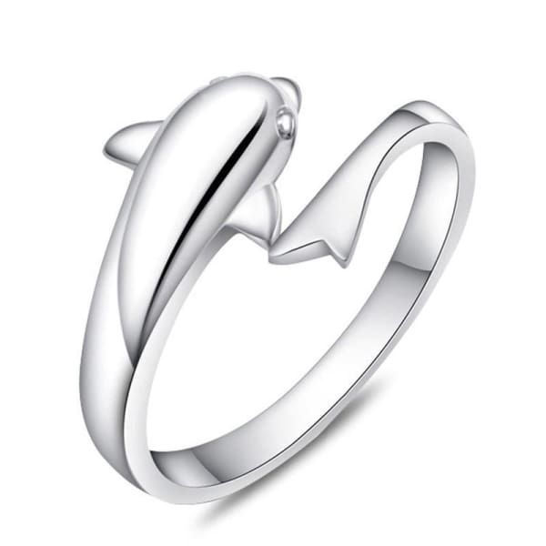 90's Dolphin design  silver 925 ring