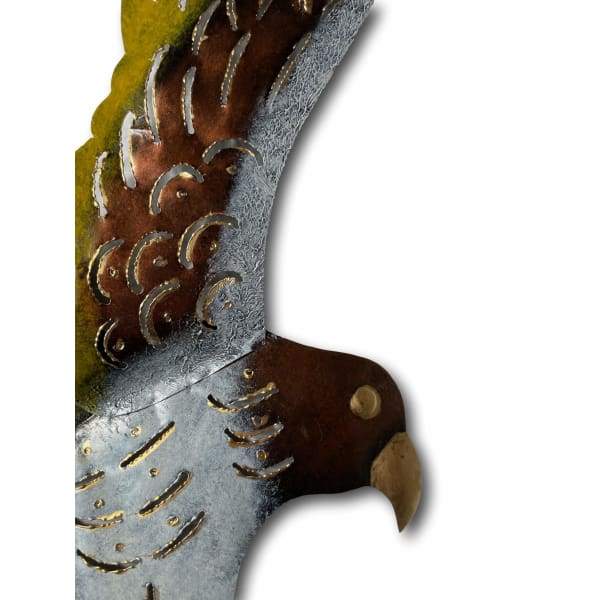 A$49.95 - FLYING HAWK WALL ART - HAND MADE BALI METAL ART 0.4KG (2) ISLAND BUDDHA