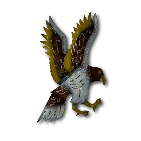 A$49.95 - FLYING HAWK WALL ART - HAND MADE BALI METAL ART 0.4KG (1) ISLAND BUDDHA