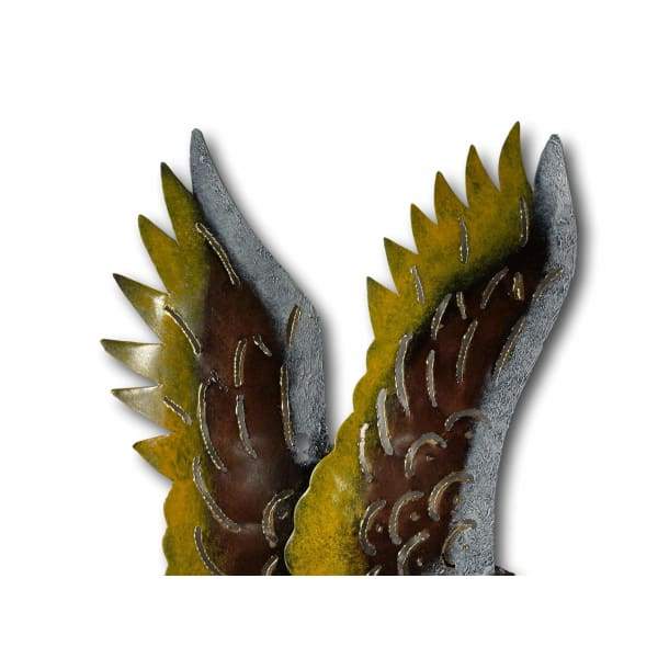 A$49.95 - FLYING HAWK WALL ART - HAND MADE BALI METAL ART 0.4KG (3) ISLAND BUDDHA