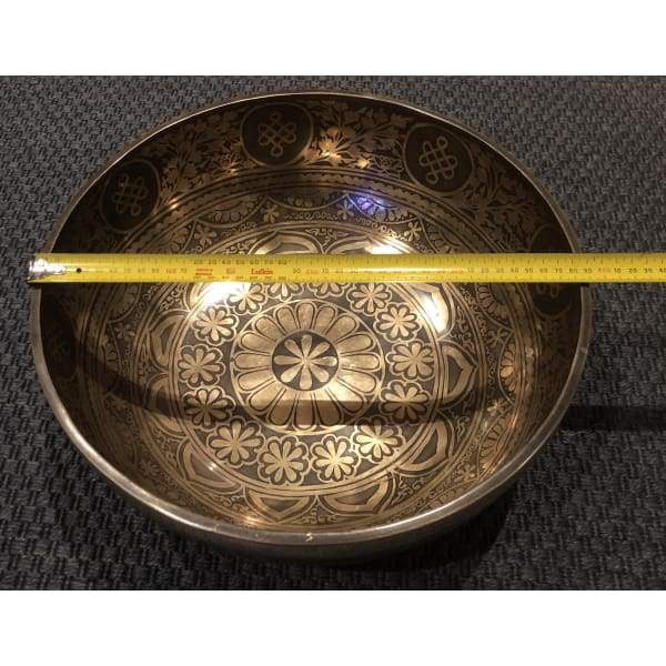 Genuine Nepalese Singing Bowl - Hand Made &amp; Hand Engraved (THE BIG ONE) - Island Buddha