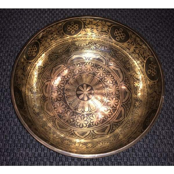 Genuine Nepalese Singing Bowl - Hand Made & Hand Engraved (THE BIG ONE) - Island Buddha
