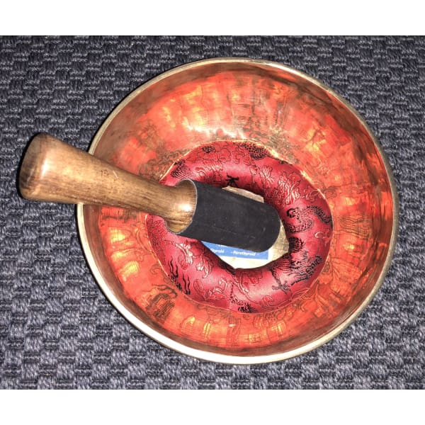 Genuine Nepalese Singing Bowl - Hand Made &quot;G&quot; Note Bishuddhi - Throat Chakra - Island Buddha