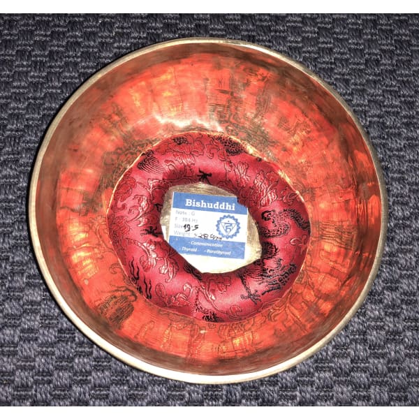Genuine Nepalese Singing Bowl - Hand Made "G" Note Bishuddhi - Throat Chakra - Island Buddha