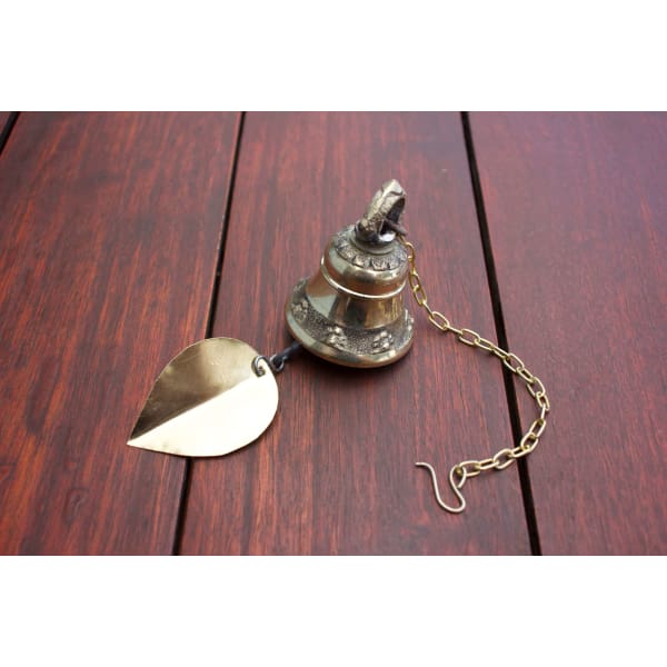 A$39.95 - GOLD BRASS BUDDHIST BELLS NEPALESE WIND CHIME - HAND MADE IN NEPAL🇳🇵 (5) ISLAND BUDDHA