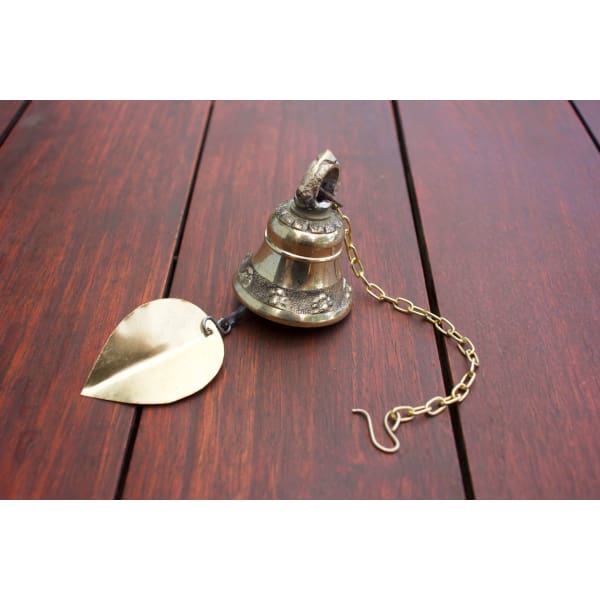A$39.95 - GOLD BRASS BUDDHIST BELLS NEPALESE WIND CHIME - HAND MADE IN NEPAL🇳🇵 (4) ISLAND BUDDHA