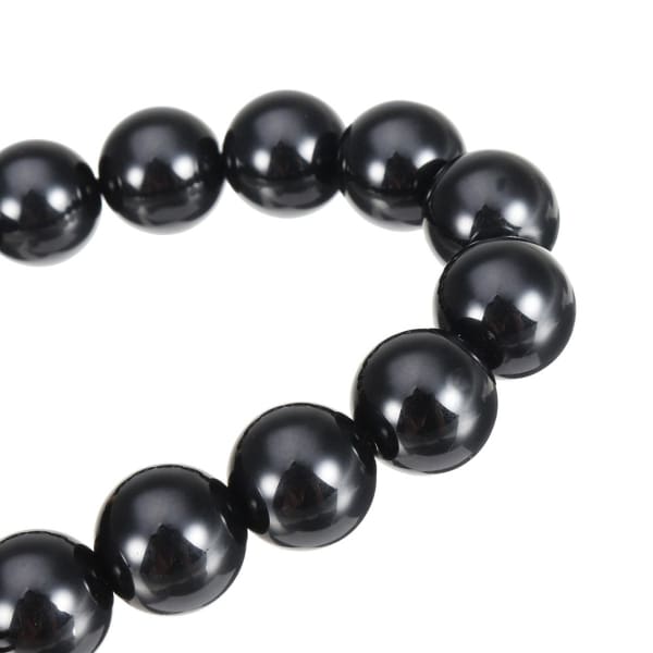 Handcrafted Obsidian Buddha Bracelet 12mm & 16mm Obsidian Beads - Island Buddha