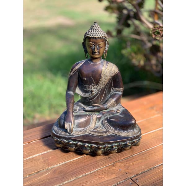 Large Brass Buddha Statue Hand Crafted In Nepal 🇳🇵 - Island Buddha