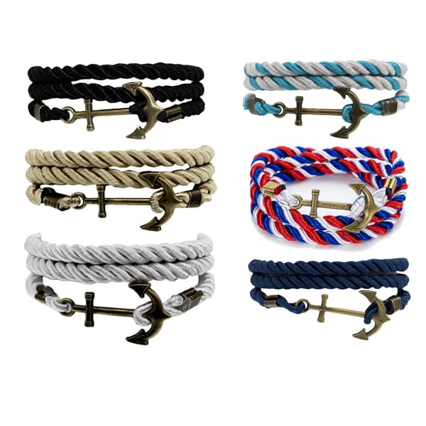 Nautical Rope & Anchor Bracelet - Island Buddha