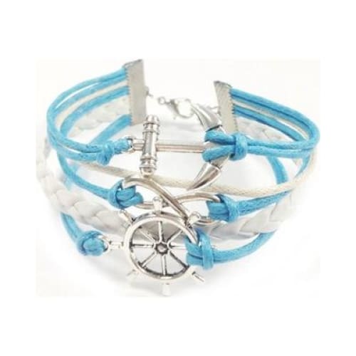 A$17.95 - NAUTICAL ROPE ANCHOR HELM &amp; INFINITY BRACELET ⚓️⎈♾ (7) ISLAND BUDDHA