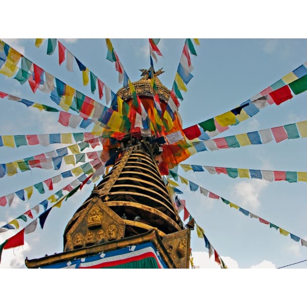 A$19.95 - NEPALESE TIBETAN BUDDHIST PRAYER FLAGS HAND MADE IN NEPAL 🇳🇵 OM MANI PADME HUM 0.1KG (4) ISLAND BUDDHA