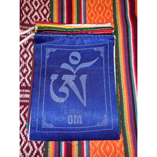 A$19.95 - NEPALESE TIBETAN BUDDHIST PRAYER FLAGS HAND MADE IN NEPAL 🇳🇵 OM MANI PADME HUM 0.1KG (1) ISLAND BUDDHA
