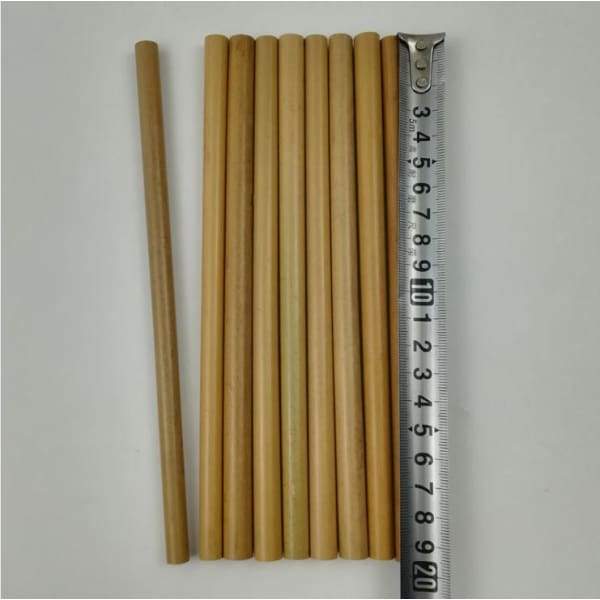10-Pack Organic Bamboo Drinking Straws - Reusable &amp; Sustainable - Island Buddha