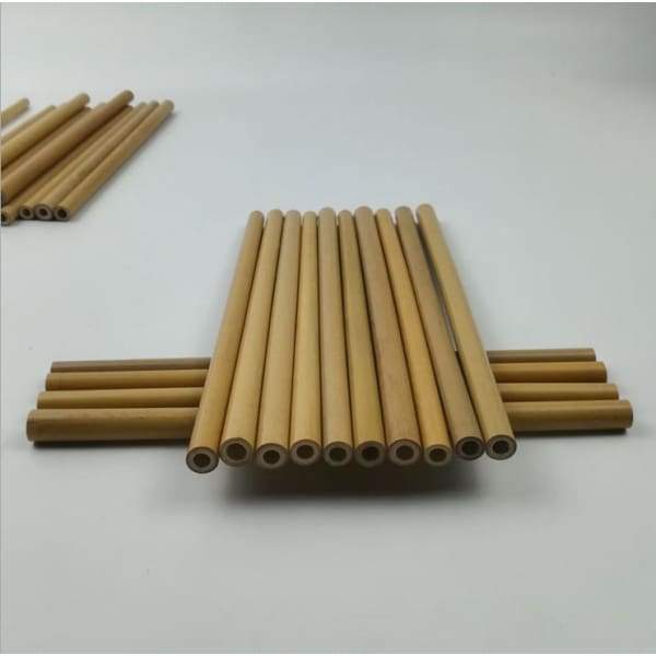 10-Pack Organic Bamboo Drinking Straws - Reusable &amp; Sustainable - Island Buddha