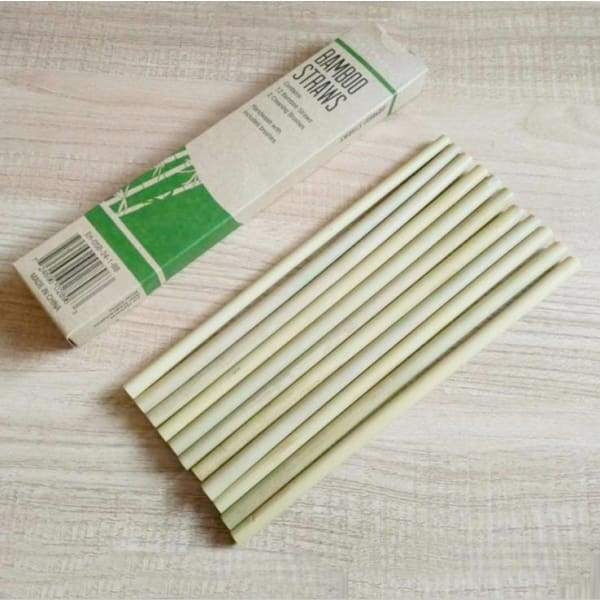 10-Pack Organic Bamboo Drinking Straws - Reusable & Sustainable - Island Buddha