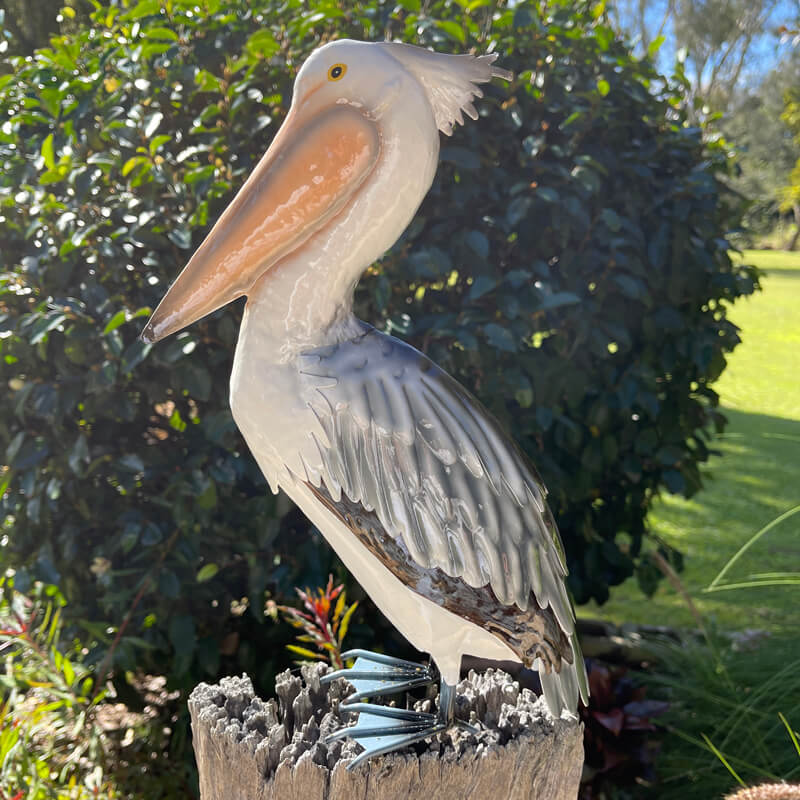 Pelican Freestanding Metal Art - Handmade Sculpture Decoration