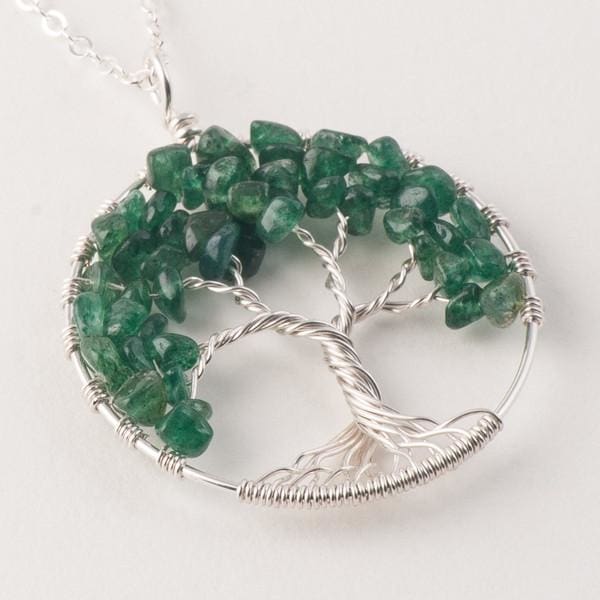 $19.97 - TREE OF LIFE 7 CHAKRA HEALING STONES NECKLACE AVENTURINE 0.1KG (7) ISLAND BUDDHA