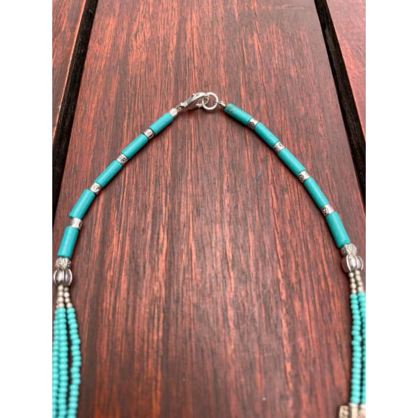 A$54.95 - TURQUOISE &amp; CORAL TIBETAN NEPALESE TRIBAL STYLE BOHO NECKLACE - HAND MADE IN NEPAL 🇳🇵 0.4KG (4) ISLAND BUDDHA