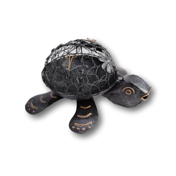 A$44.95 - TURTLE MOSQUITO COIL HOLDER - HAND MADE BALI METAL ART SILVER 0.49KG (1) ISLAND BUDDHA