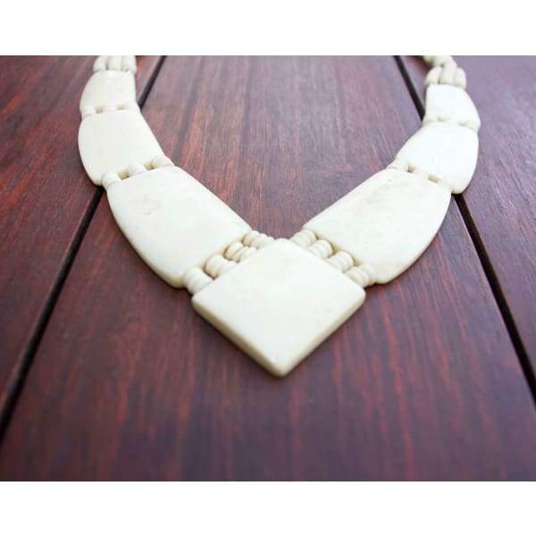 A$69.95 - YAK BONE TRIBAL STYLE BOHO NECKLACE - HAND MADE &amp; CARVED IN NEPAL 🇳🇵 0.2KG (4) ISLAND BUDDHA