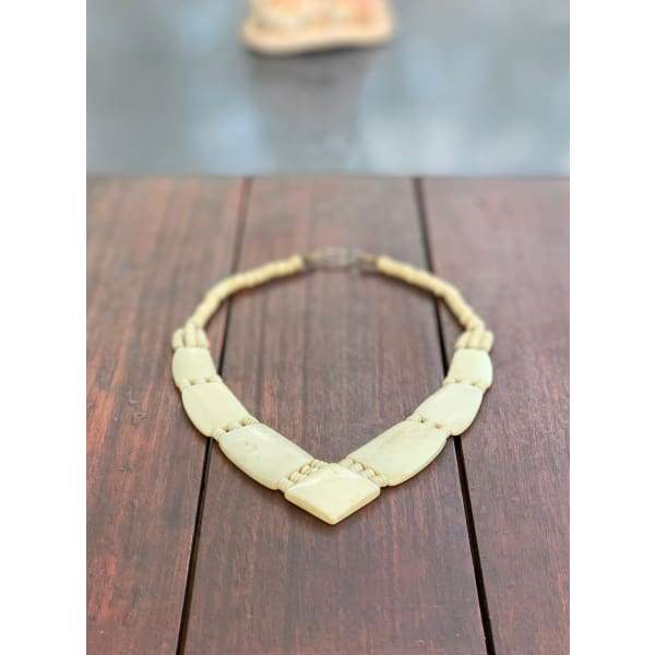 A$69.95 - YAK BONE TRIBAL STYLE BOHO NECKLACE - HAND MADE &amp; CARVED IN NEPAL 🇳🇵 0.2KG (8) ISLAND BUDDHA