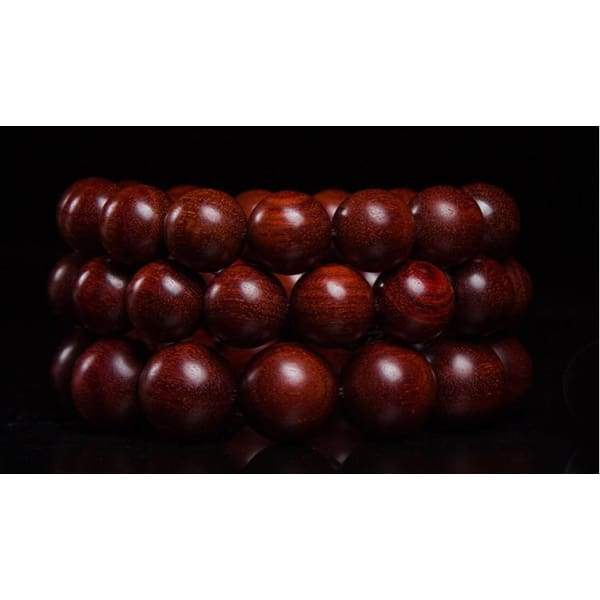 $67.77 - ZAMBIA BLOOD SANDALWOOD 20MM BRACELET (6) ISLAND BUDDHA